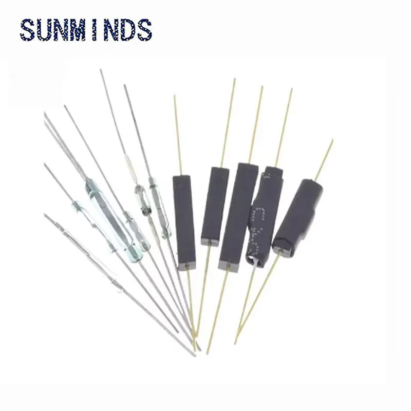 10pcs Reed Switch Magnetic Switch Normally Open Normally Closed NO NC Magnetic Conversion Sensor Induction Switch 4*28MM 1.8*10