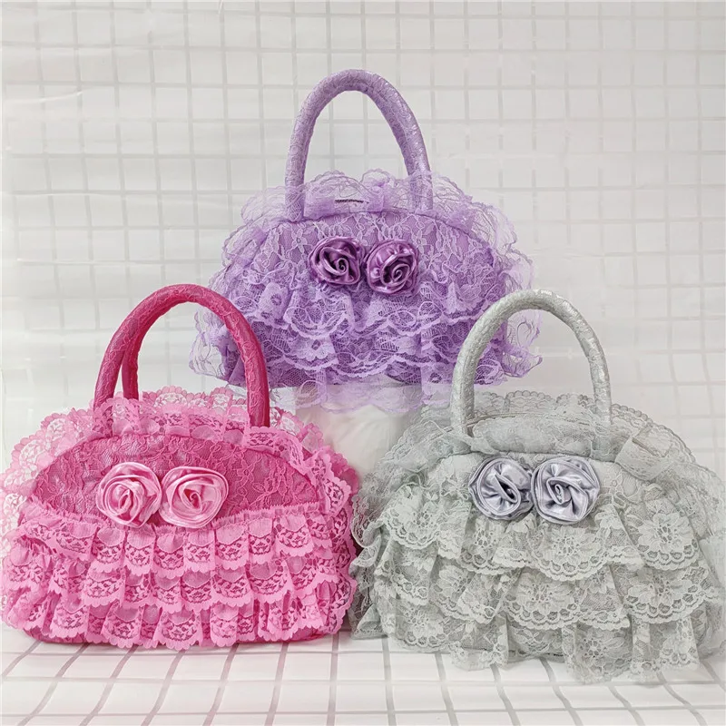 2026 New Vintage Lace Handbag, Hollow Ruffle Elegant Lady Tote Bag, Versatile Premium Texture Women Hand Purse