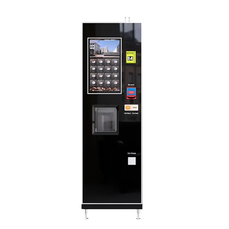 Smart Bean to Cup Coffee Maker Fully-Automatic Infrared Touch Screen Instant Vertical Robot Coffee Vending Machine With CE