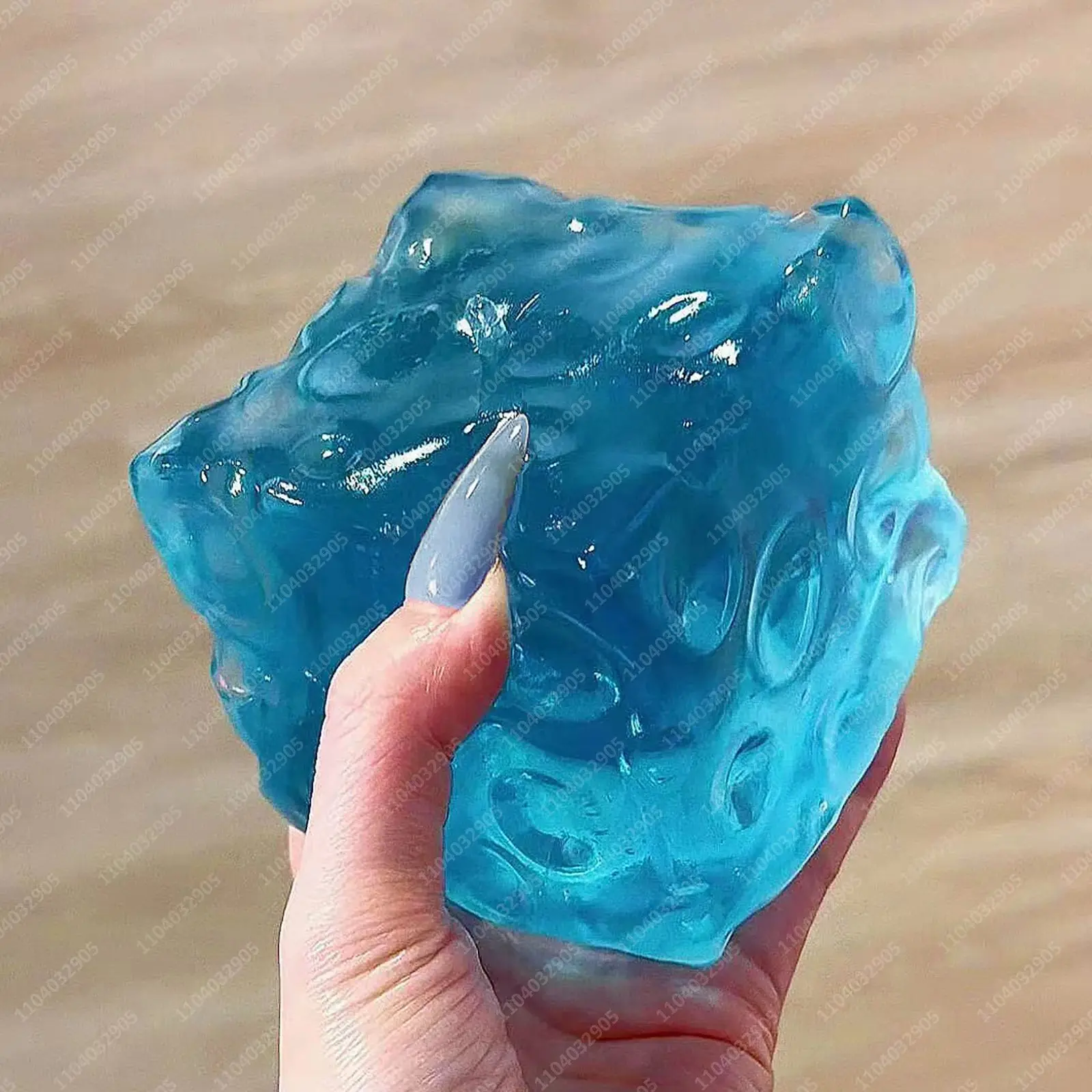 Jumbo Jelly Cheese Cube Stress Ball Non-Bounce Big Transparent Cheese Squeeze Ball ASMR Fidget Toys for Adults Anti Stress Gifts