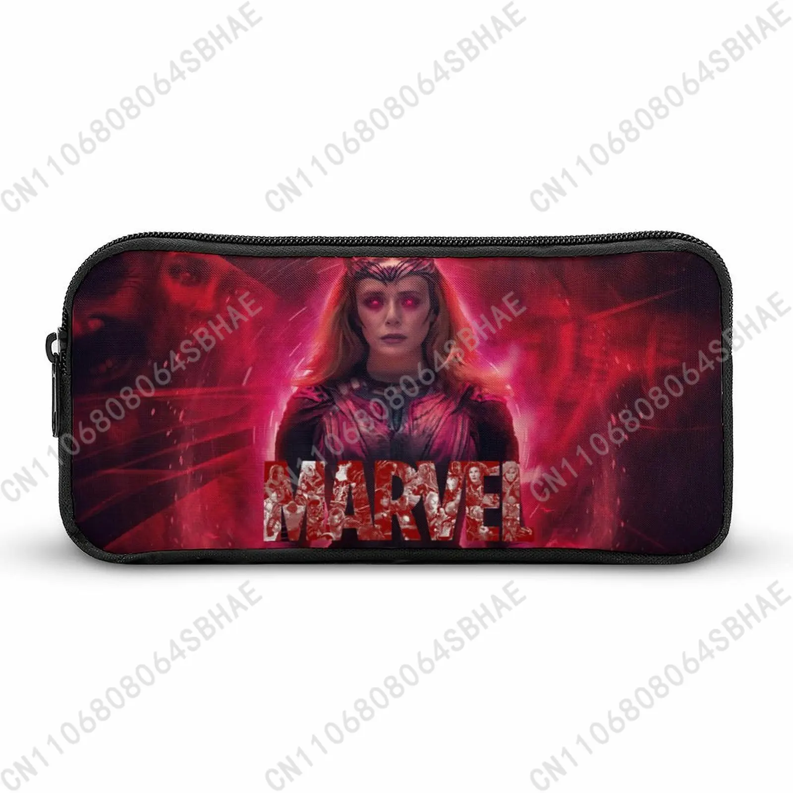 

Marvel Scarlet Witch Pencil Case Teens Custom Pattern Simple Pen Bag School Stationery Pouch Personalized Zipper Bag Cosplay