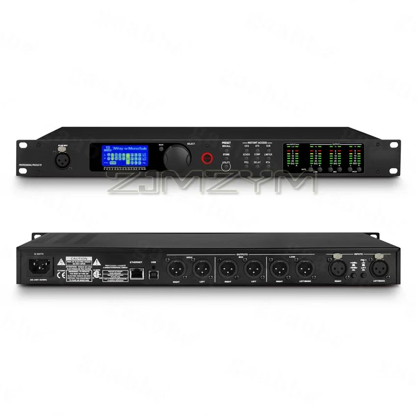 Pa2 Professionele Digitale Audioprocessor Met 2 In En 6 Uit Luidsprekers Voor Professionele Bar-En Podiumuitvoeringen En Een Lineair