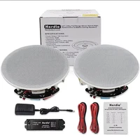Herdio 2 uds 6,5 pulgadas Audio en casa 300W Altavoz Bluetooth de techo sistema de altavoces empotrados para el hogar para interior cocina dormitorio baño