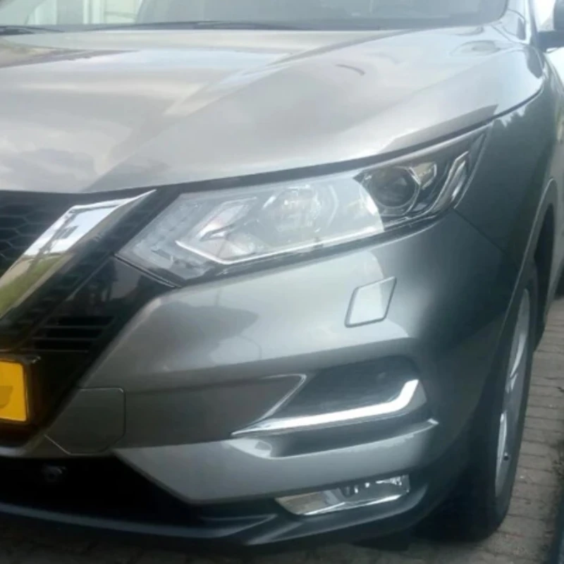 For Nissan Qashqai J11 2018 - 2021 Chrome Carbon Fiber Front Rear Back Fog Lights Lamp Cover Trim Bumper Reflector Accessories