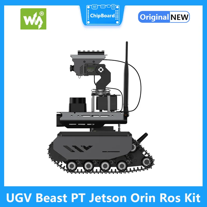 Waveshare UGV Beast ROS 2 Open-source Off-Road Tracked AI Robot For Jetson Orin Series Board, Dual controllers, 360° Flexible