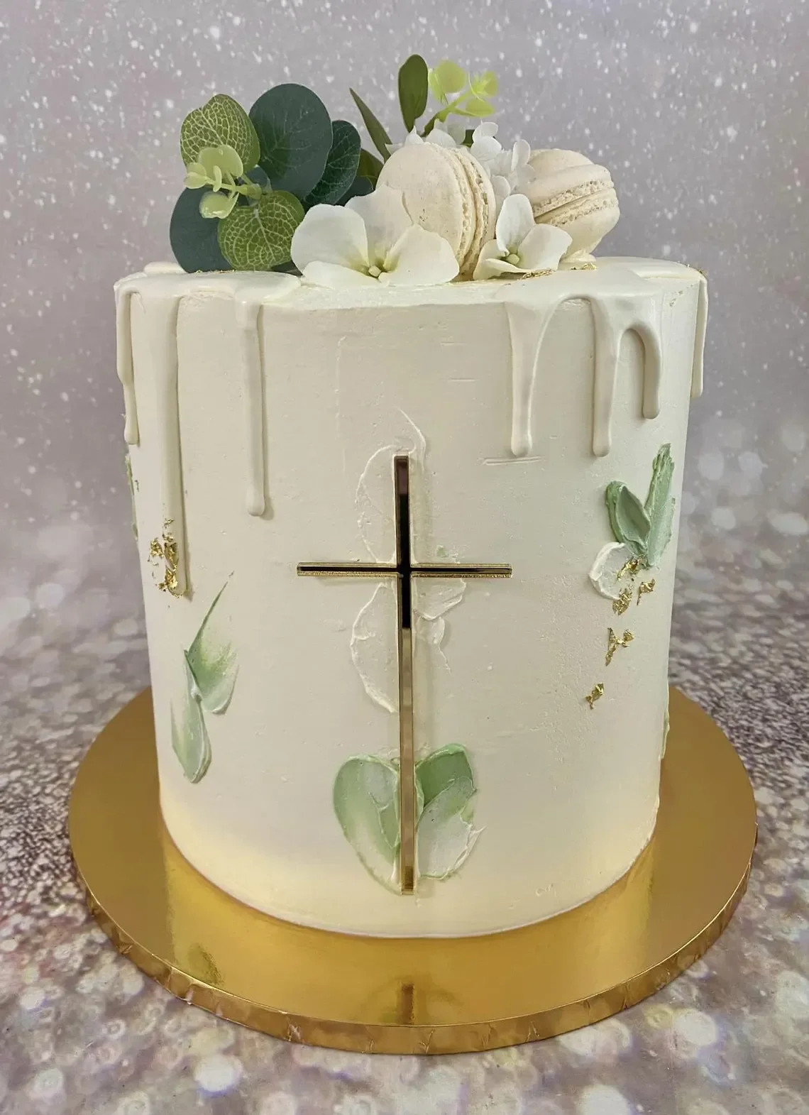 Adorno de Pastel con Cruz - Decoración para Pastel de Bautizo - Decoración de Pasteles - Adorno de Pastel de Acrílico - Adorno para Pastel de Primera Comunión y Bautizo