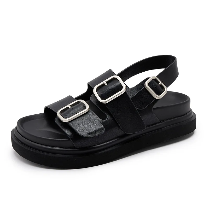 AIYUQI Sandals Women Platform Genuine Leather 2024 Summer New Roman Sandals Women Casual Beach Sandals Women