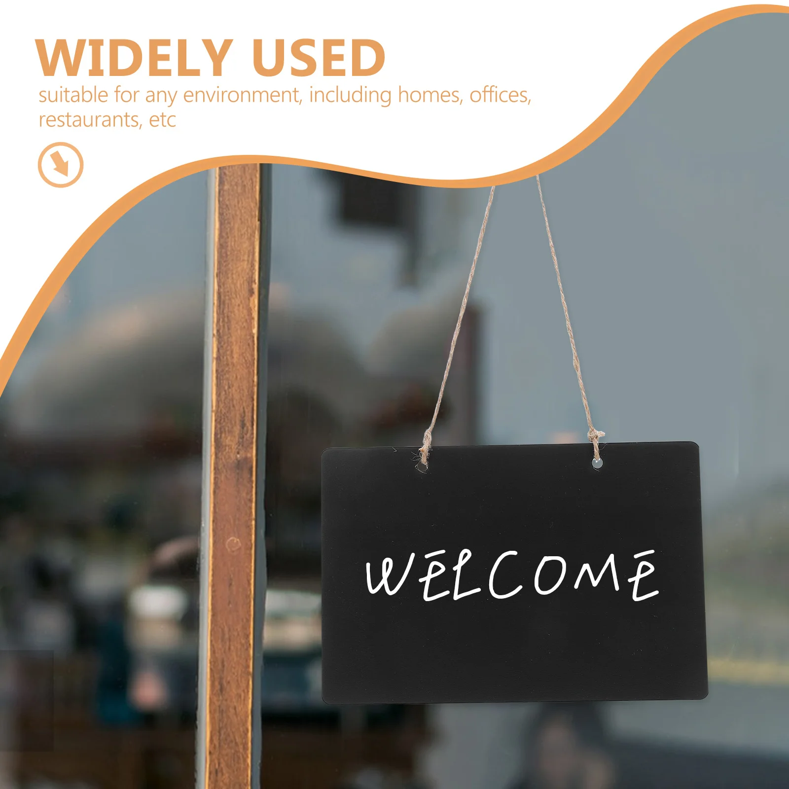 4Pcs Hanging Small Blackboard Double Sided Erasable Message Board Vintage Design for Wedding Kitchen Home Party Office