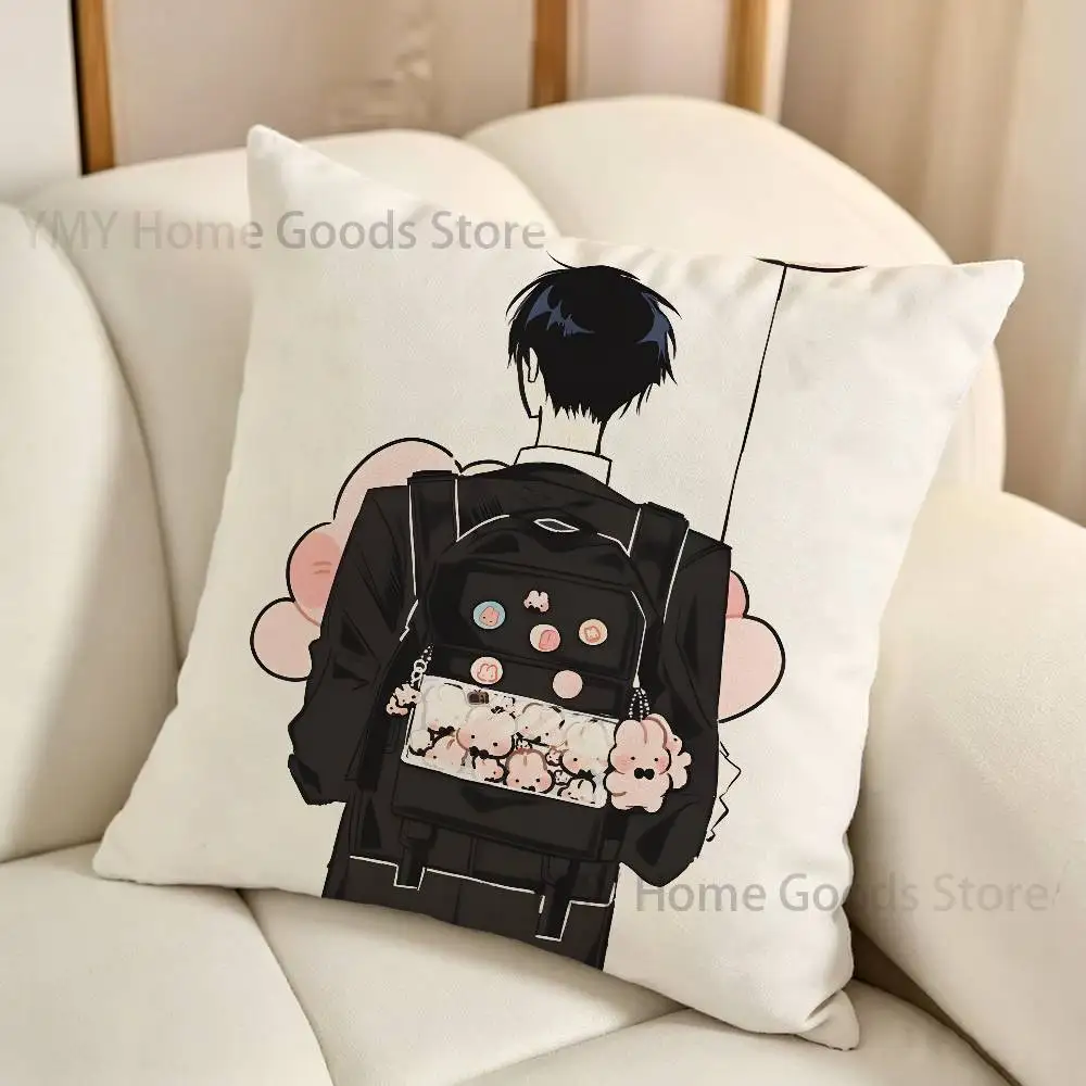 Popular K-Kim Soleum Ghost Story Office Worker Print Throw Pillow Cover Square Cushion Case for Living Room Bedroom Decor