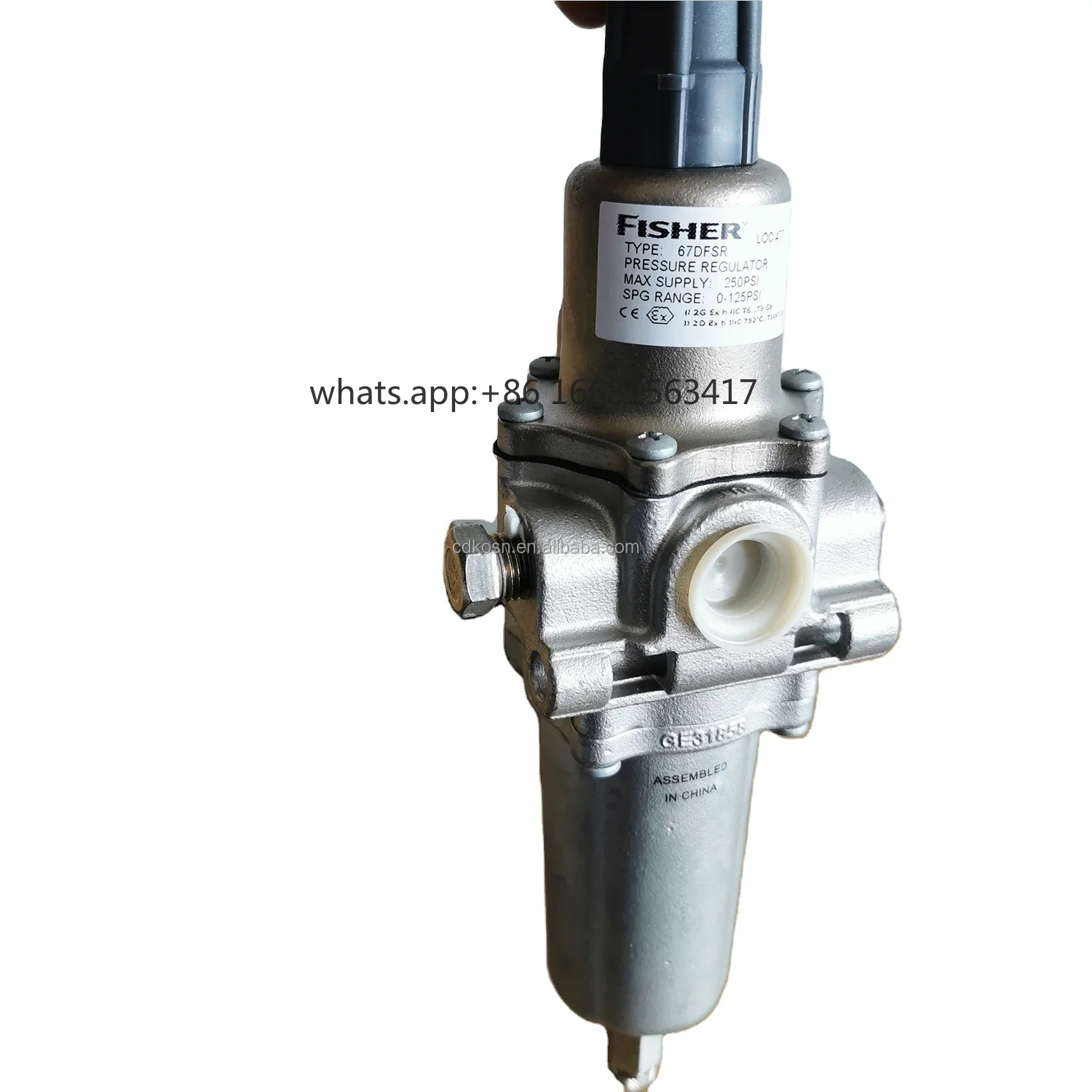 Fisher 67DFSR High Precision 67D Series Filter Pressure Reducing Regulator Stainless Steel Valve Fisher