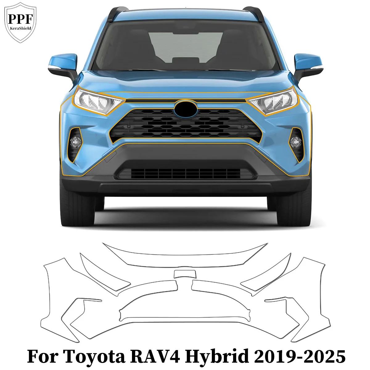 

For Toyota RAV4 Hybrid 2019-2025 Pre-cut PPF Car TPU Paint Protection Film Anti-Scratch Clear Bra Repairable Auto Accessories