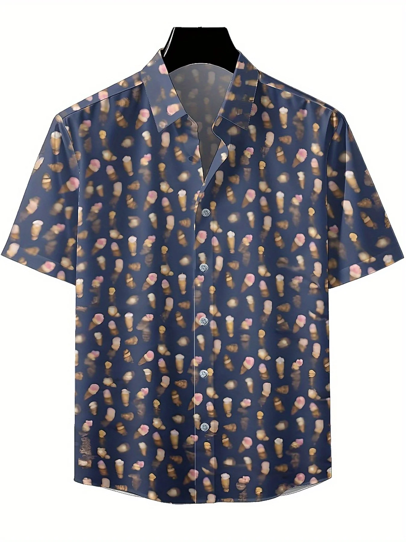 Men's Plus Size Hawaiian Shirts Dark Blue Starry Sky Prints pattern, Button Up Shirts, Unisex Casual Clothing, Summer Tops