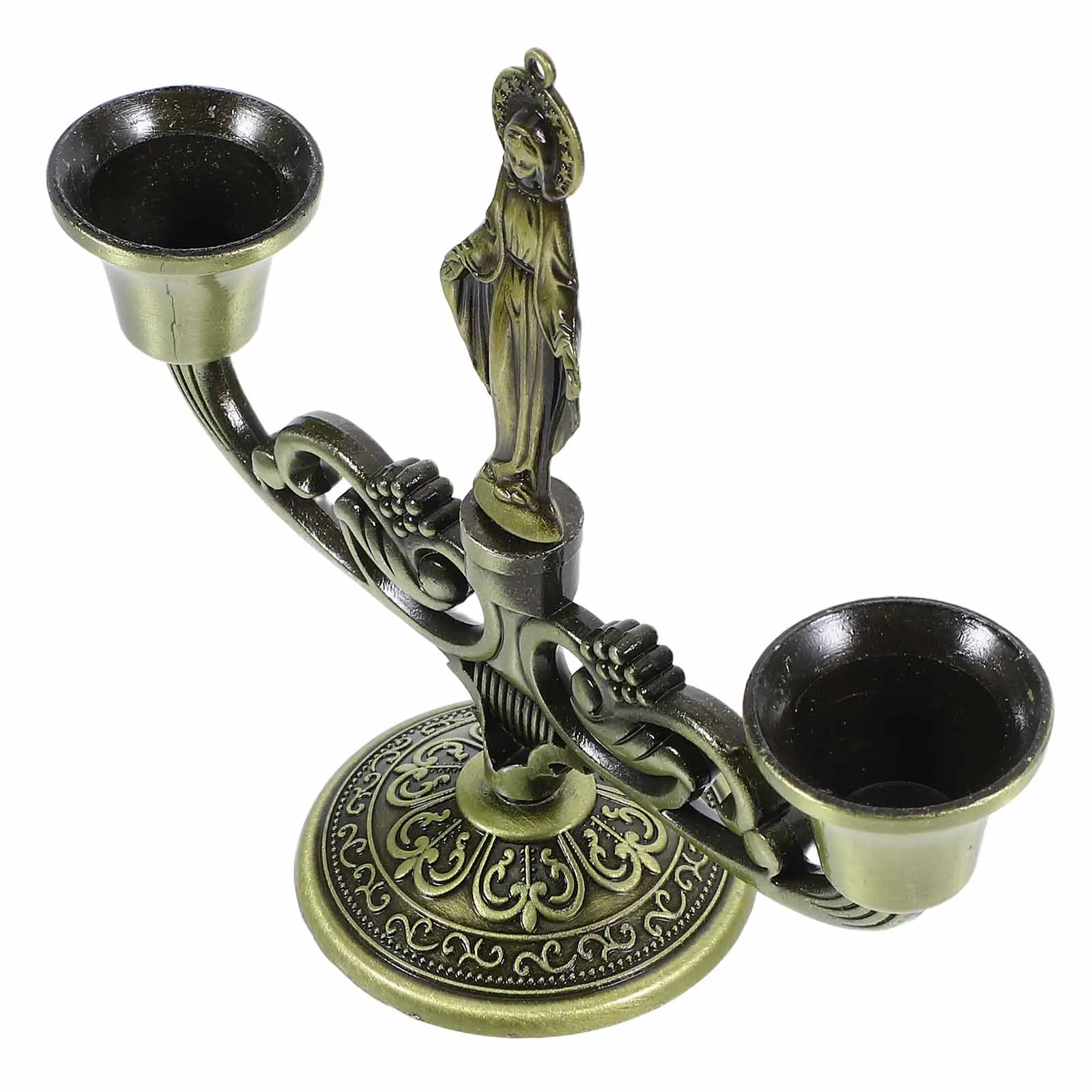 

European Style Holder Sturdy Metal Construction for Taper Candles Dining Table Living Room Bedroom Decoration