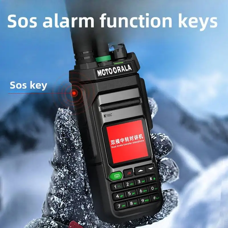 Dual Mode 4g Lte POC/Analog Walkie-Talkie Waterproof Global 5000km Logistics Firefighting Security Car Use FM Modulation