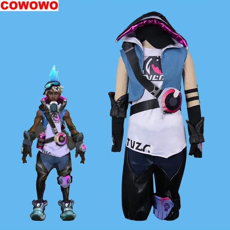 

COWOWO Lol Ekko Cosplay Costume Cos Game Anime Party Uniform Hallowen Play Role Clothes Clothing New Full Set Disguise