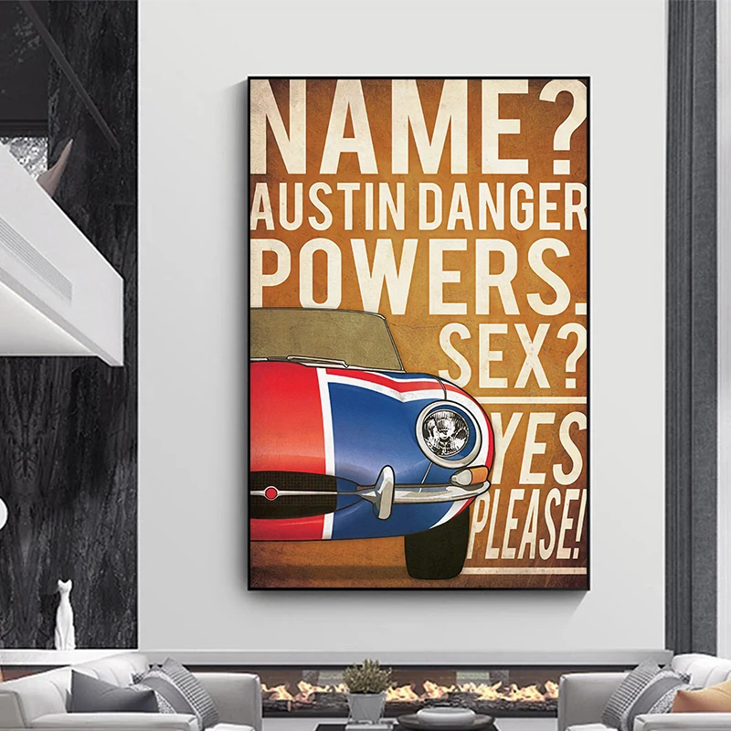 

Back To The Future Austin Powers Poster Canvas Painting Poster and Print on The Wall Art Picture Home Decoration Cuadros