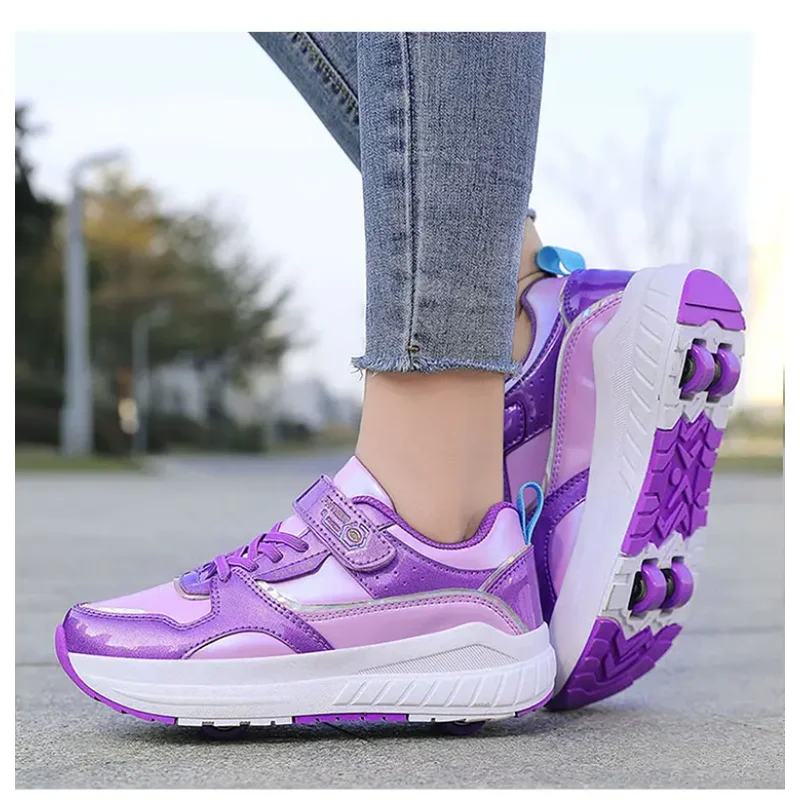 Sepatu Badai Kulit Baru Perdagangan Luar Negeri Musim Semi 2025 Sepatu Roda Empat Sepatu Anak-anak Sepatu Kets Anak-anak