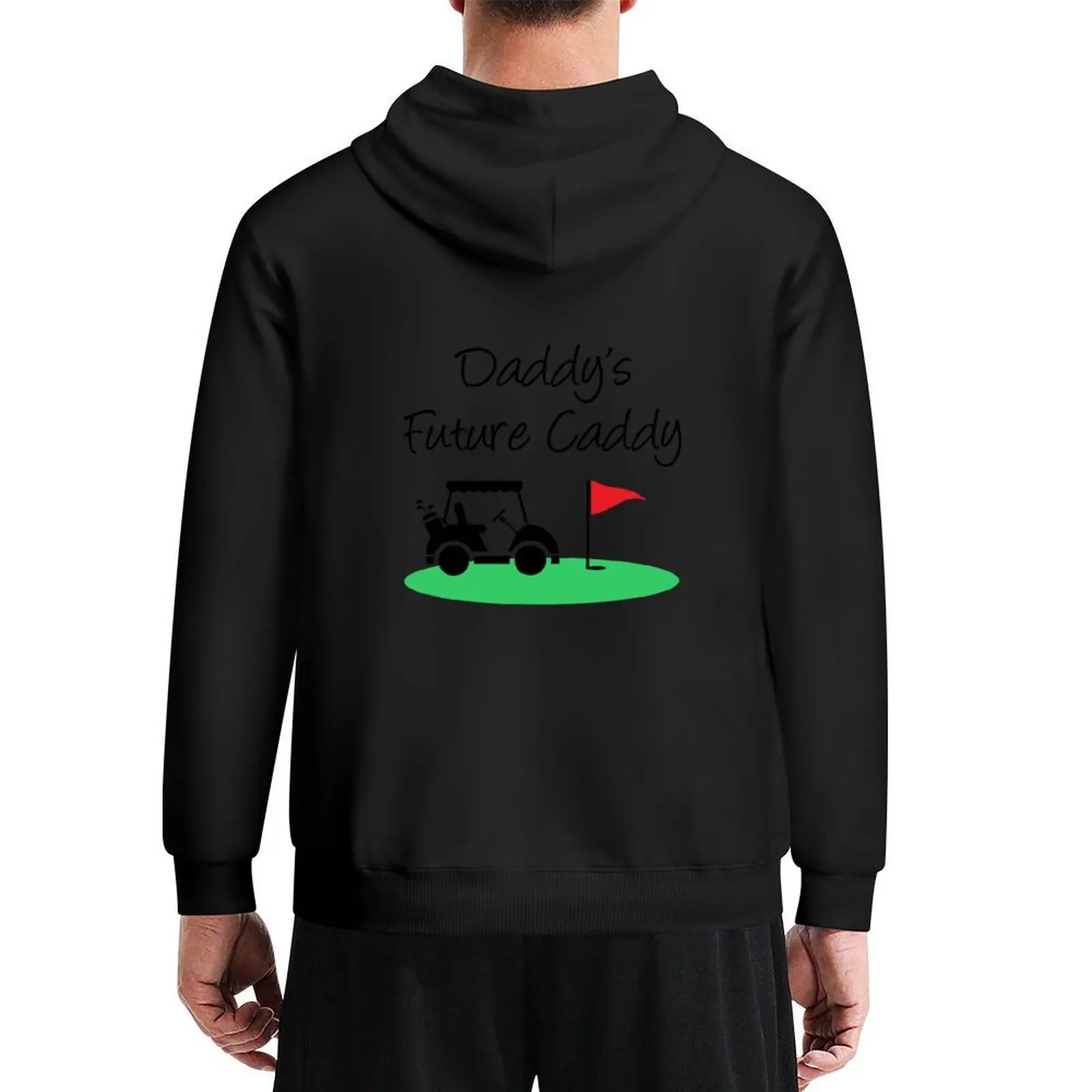 

Daddy's Future Caddy Golf Cart And Flag Icons Hoodie men's clothes japanese style fashion men autumn hoodie graphic