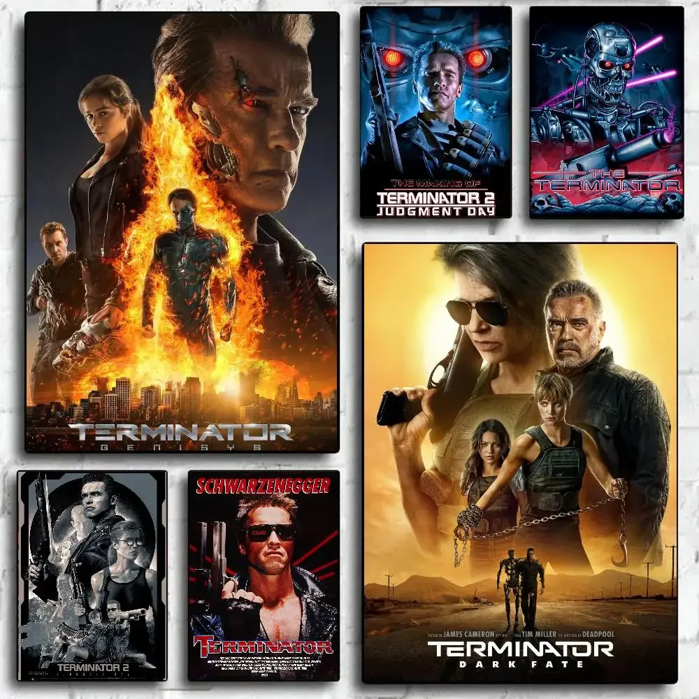 TTERMINATOR ملصق الفيلم جدار الفن لديكور غرفة المنزل اللوحة الرقمية في غرفة المعيشة المطبخ مطعم الفن