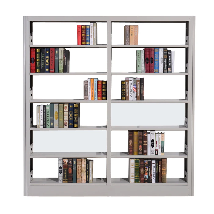 Single-Sided Open Metal Bookshelf Library Furniture Display Stand Book Rack