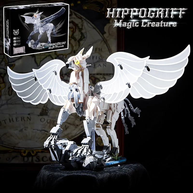 Creative MOC 698pcs Magic World Hippogriff Model Building Blocks Set Magical Creature Figures Kit Bricks Toys For Children Gifts