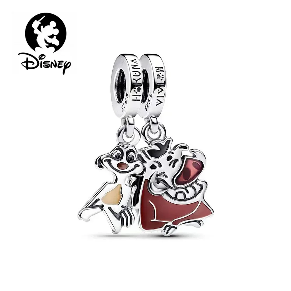 100% 925 пробы серебряные бусины MINISO Disney Король Лев Симба подходят для оригинального браслета Pandora женские ювелирные изделия своими руками