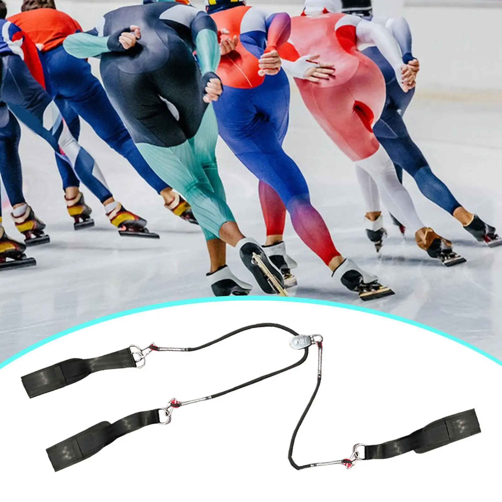 

Короткий дорожный пояс для скоростного катания на коньках, портативный удобный тяговый ремень для катания на коньках, поясной и нагрудный ремень для тренировок
