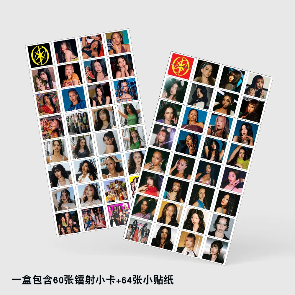124 Pz/set Kpop Idol KATSEYE Nuovo Album Serie Flash Card Adesivi Lomo Card Daniela Yoonchae Lara Sophia Manon Megan Ventole Regali