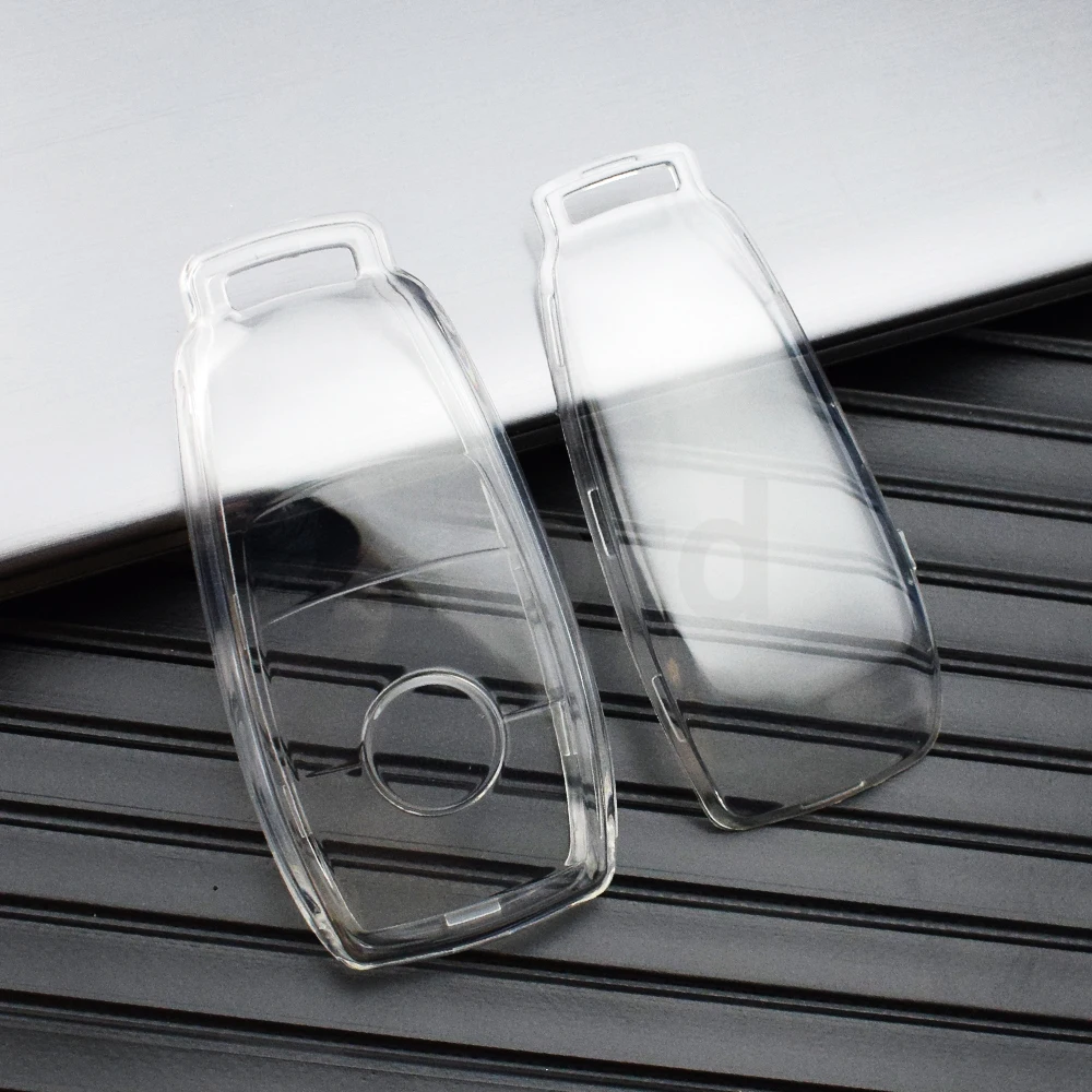 Transparent Car Key Case Cover Shell Fob for Mercedes Benz A C E S G Class W177 W205 W213 X167 W222 CLA GLE GLB GLS AMG Maybach