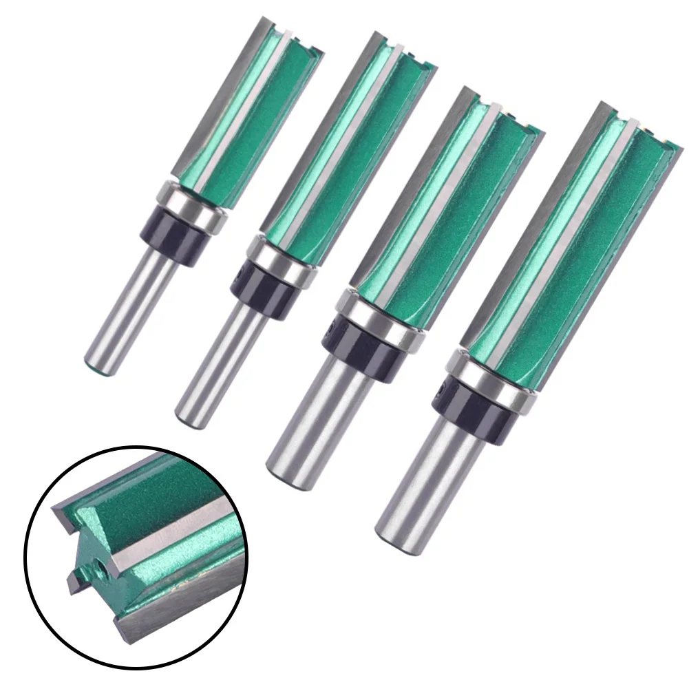 1PC 8mm Shank Cutter Router Bit Trimming Woodworking Milling Cutter Four Blades For Wood Woodwork Tools