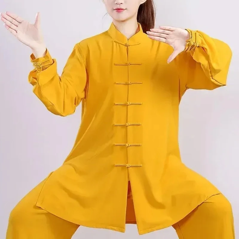 New Chinese Style Men Women Tai chi Wushu Uniform Kung Fu Suit Casual Outdoor Sport Clothing Jacket Pants Sets