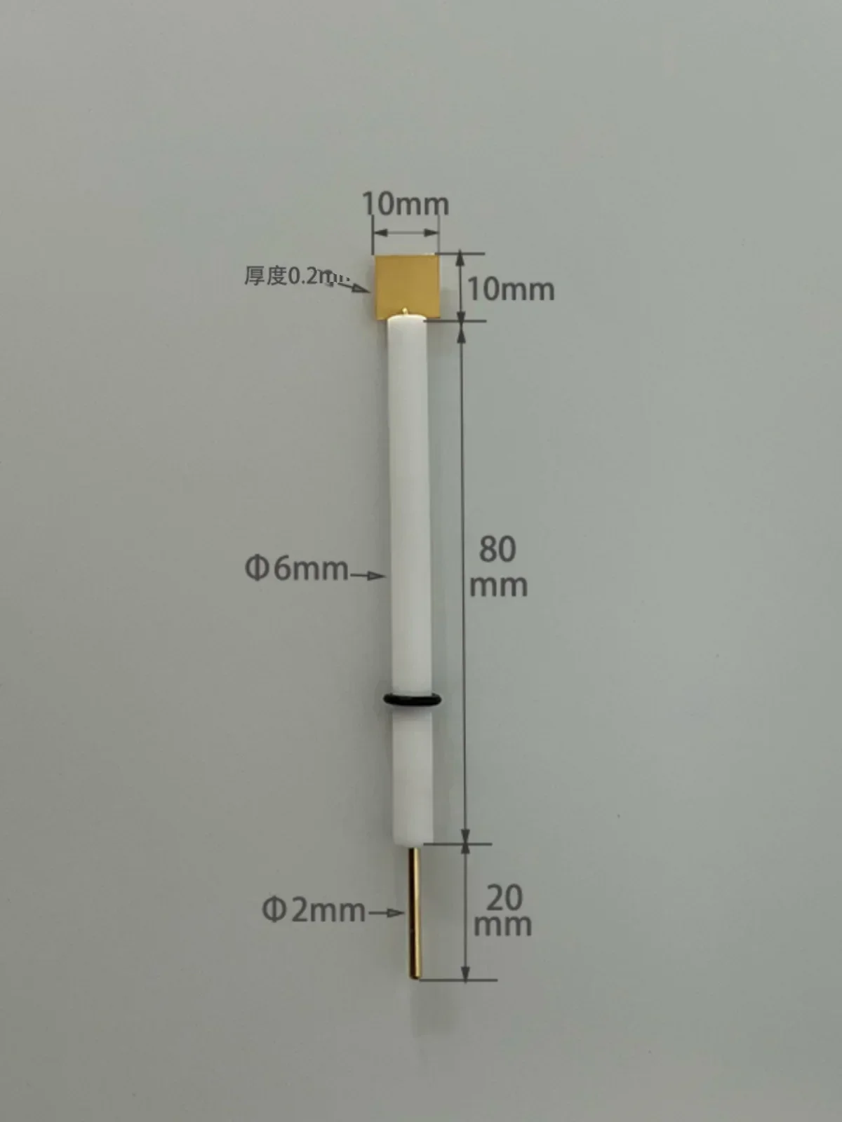 Gold plate electrode/electrochemical counter electrode (purity 99.99%)