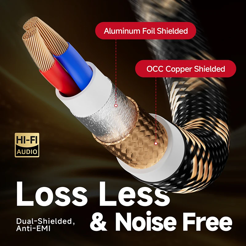 TODN RCA Cable HiFi Stereo 3.5mm to 2RCA Audio Cable AUX RCA Jack 3.5 for Amplifiers Audio Home Theater Cable RCA TO