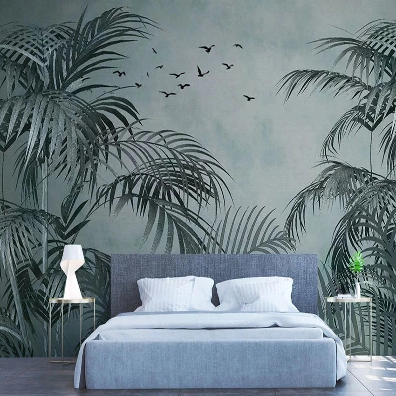 Customized Photo 3D Wallpaper Tropical Plant Leaf Photo Mural Living room sofa TV background wall bedroom restaurant wall fabric