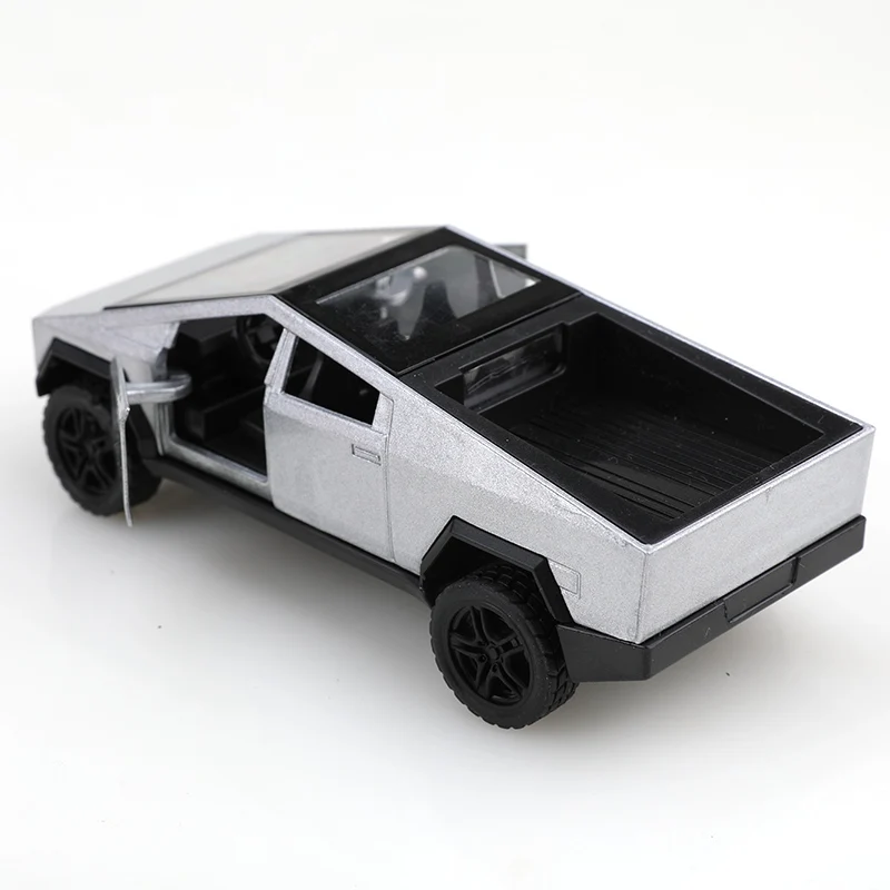 (Bagged) Coche de aleación de retroceso Cybertruck a escala 1:36, juguete de aleación para niños.