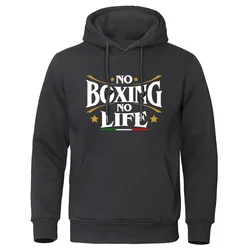 2025 New No Boxing No Life Gym Solid Color Men Long Sleeve Loose Casual Hoodie Round Neck Sweatshirts Bottom Shirts Pullovers