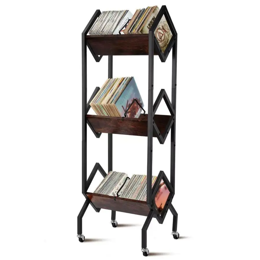 

Ярусная виниловая стойка для хранения пластинок, полка для хранения LP 200250, держатель для мобильных пластинок для альбомов, органайзер для журналов, книг