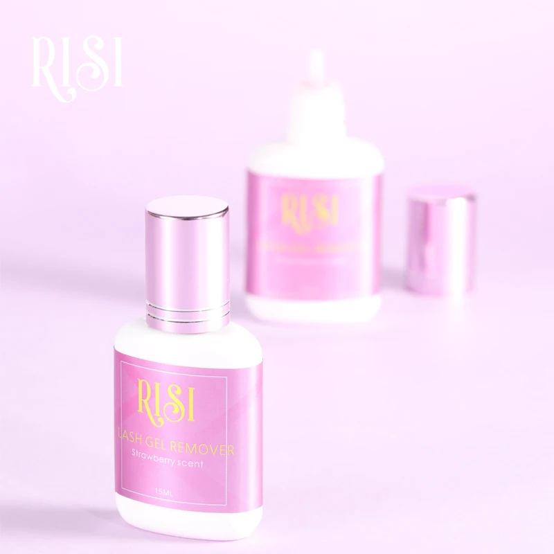 Free RISI Korea Strawberry Liquid Eyelash Remover Mild & No Stimulate Eyelash Glue Remover Lash Glue For Eyelash Remover Liquid