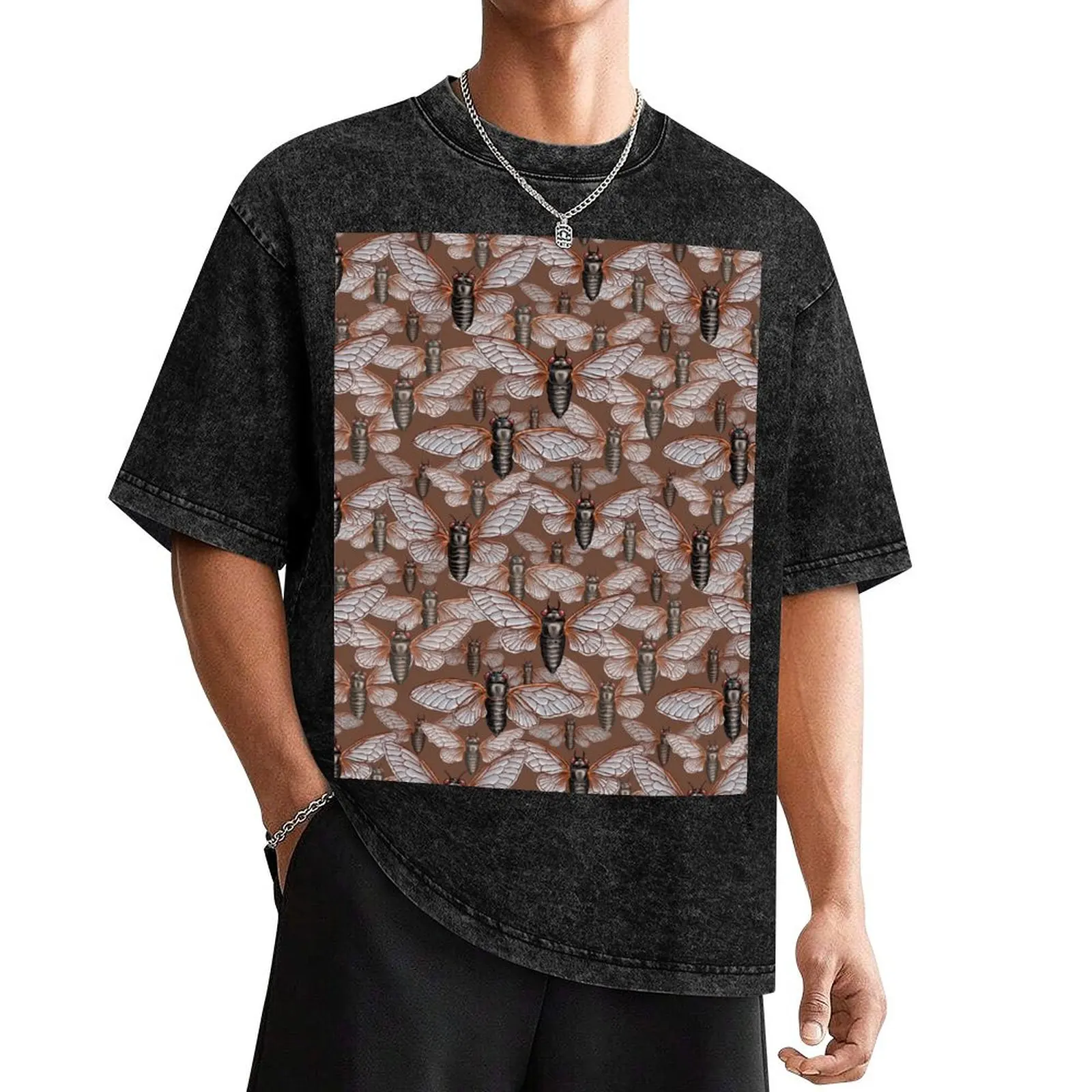 Cicada Swarm in Brown T-Shirt plain football t shirt men t shirt