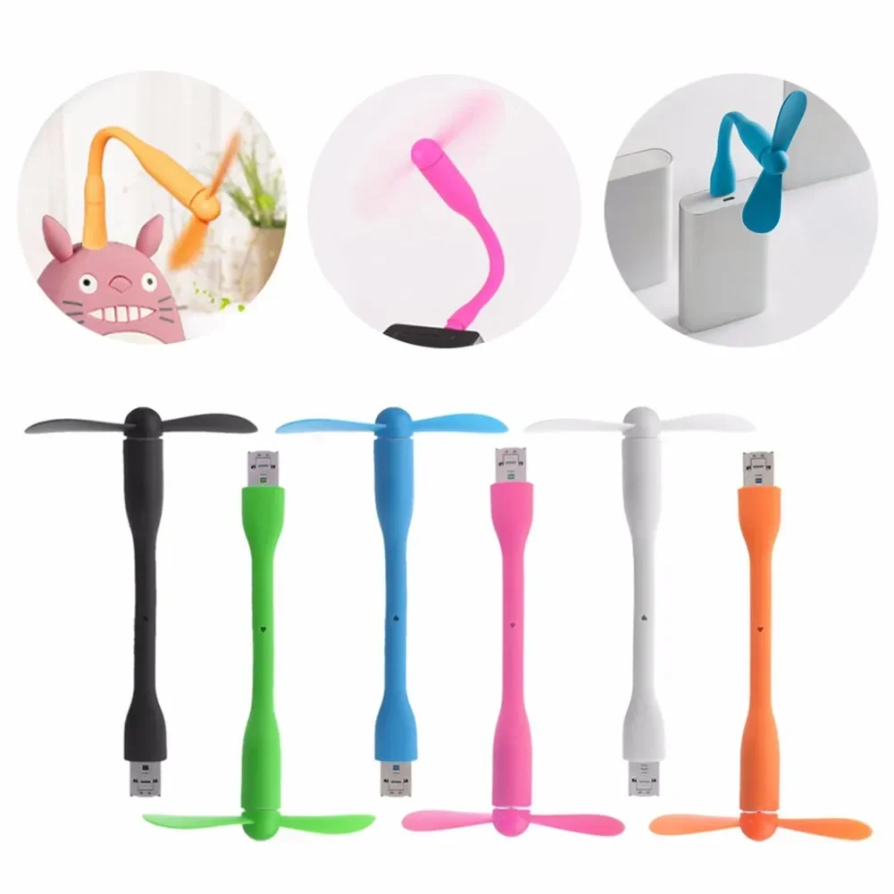 보조배터리 노트북 컴퓨터용 유연한 휴대용 미니 USB 선풍기, 여름 여행 냉각 가제트, 휴대폰 USB 팬