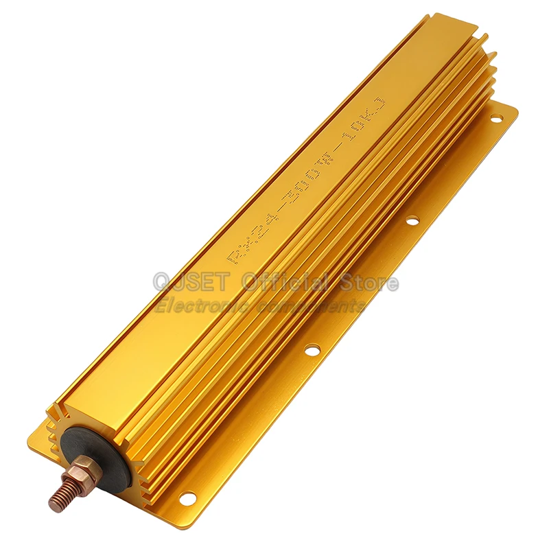 1 шт. RXG24-300 Вт, высокая мощность, золотой алюминиевый резистор в алюминиевом корпусе/ограничение тока, резистор декодера предварительной зарядки 0,1 3 4 5 20 10 Ом 10 кОм