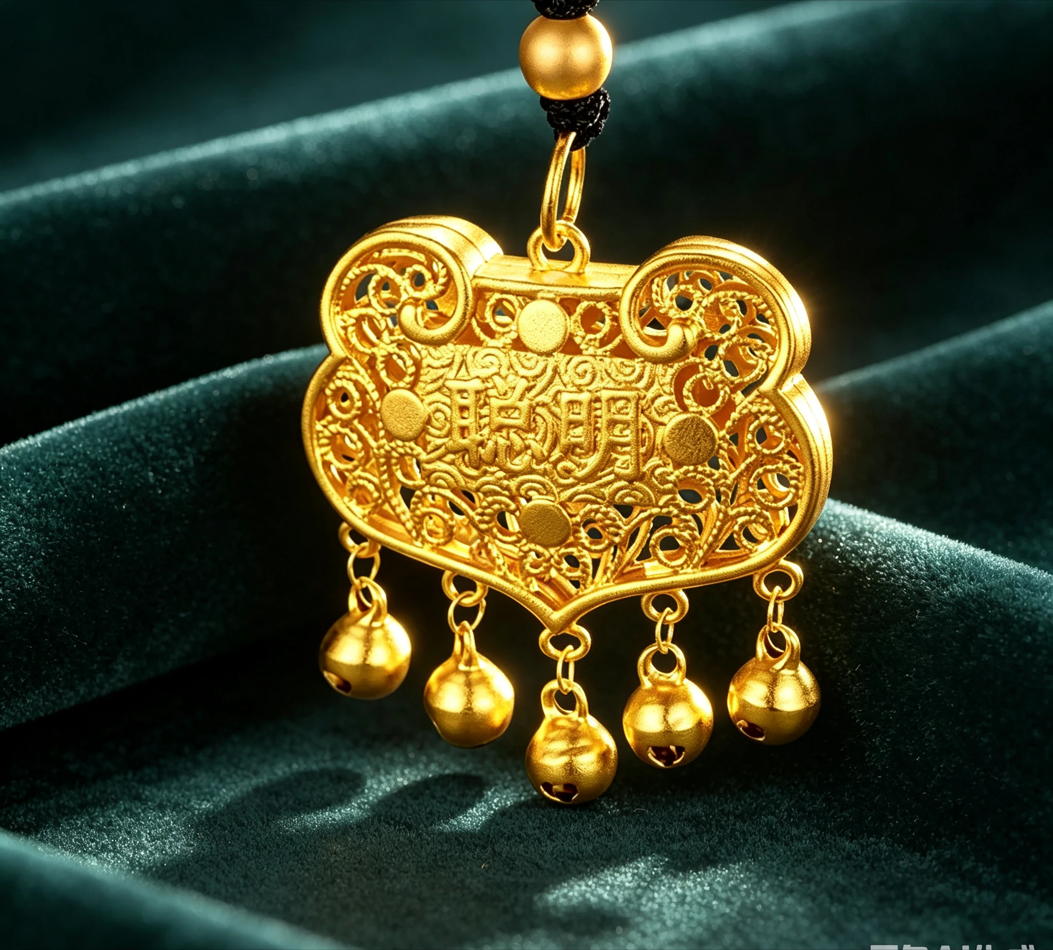 9999  3D hard gold baby lock necklace childrens lucky real gold small lock bag birthday gift