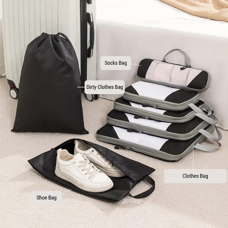 1 Set Compression Packing Cubes Compressible Travel Packing Organizer For Carry On Suitcase