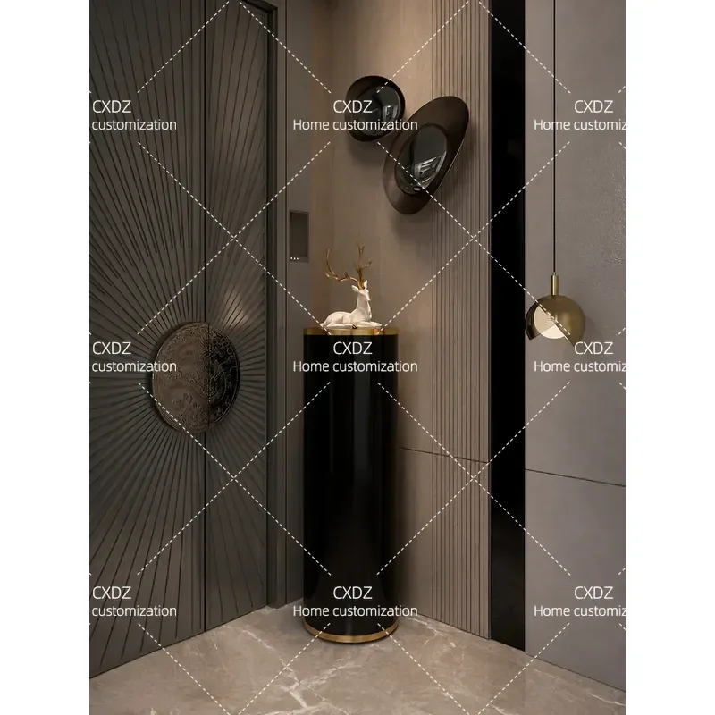 Rotating Shoe Cabinet Round Cylindrical Shoe Rack for Home Entrance Corridor Living Room Doorway Storage Light Luxury