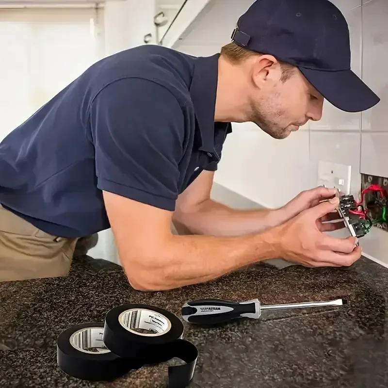 6 ชิ้นฉนวนเทปไฟฟ้าสารหน่วงไฟฉนวนกันความร้อนกันน้ําสําหรับบ้านการปรับปรุงเชิงพาณิชย์อุตสาหกรรมเทปฉนวน