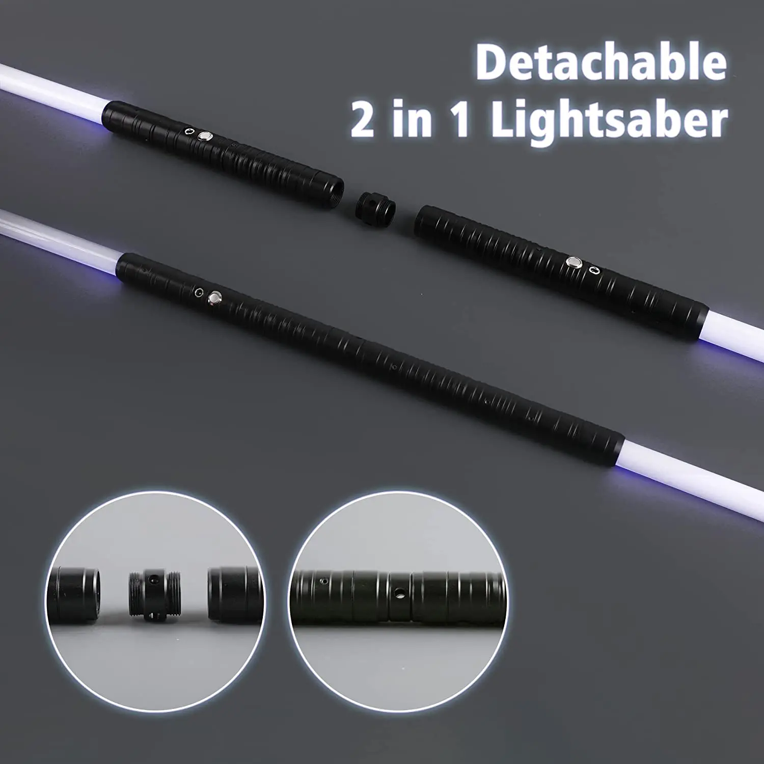 RGB Lightsaber 14 ألوان تغيير مقبض معدني ألعاب السيف الليزر مع الجاذبية الاستشعار المؤثرات الصوتية لعبة السيف الليزر تأثيري