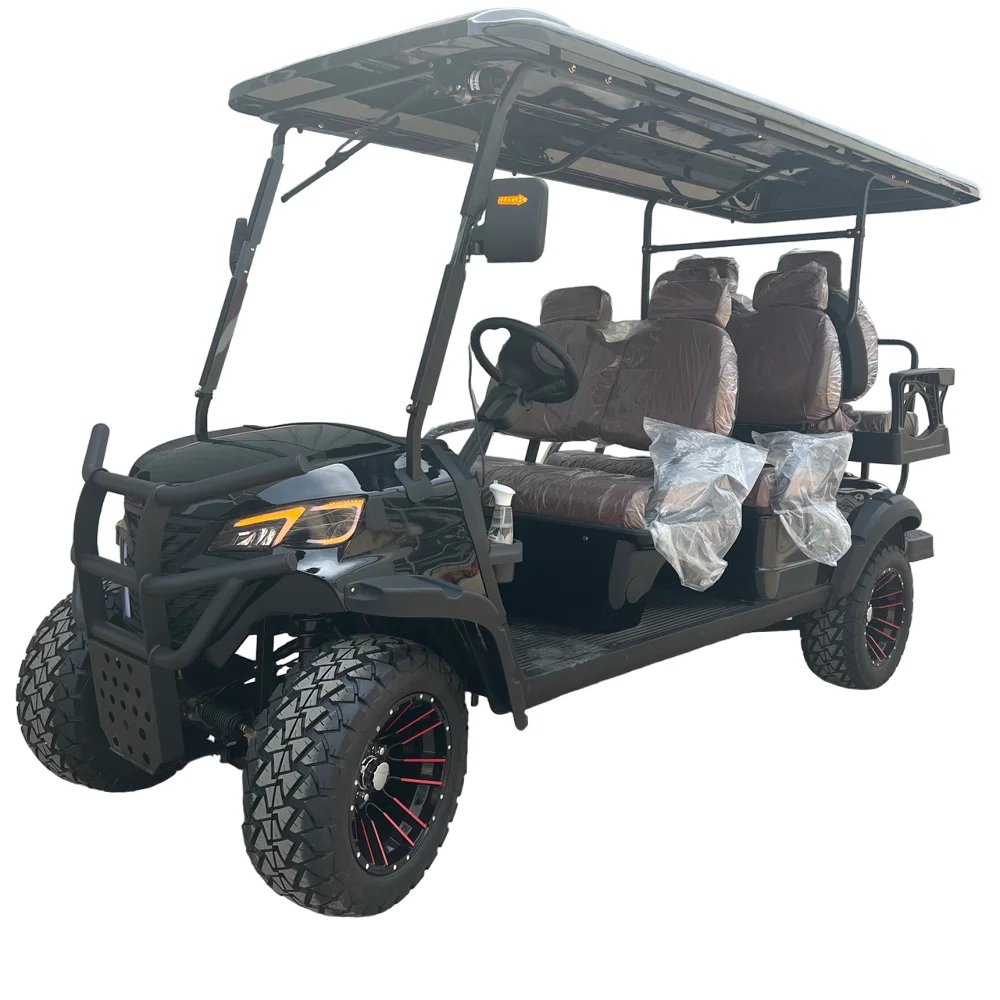 Stylish And Comfortable Buggy Club Car 48V Lithium Battary Electric Off-road  4+2 6 Seats Off Road Golf Cart For Adult