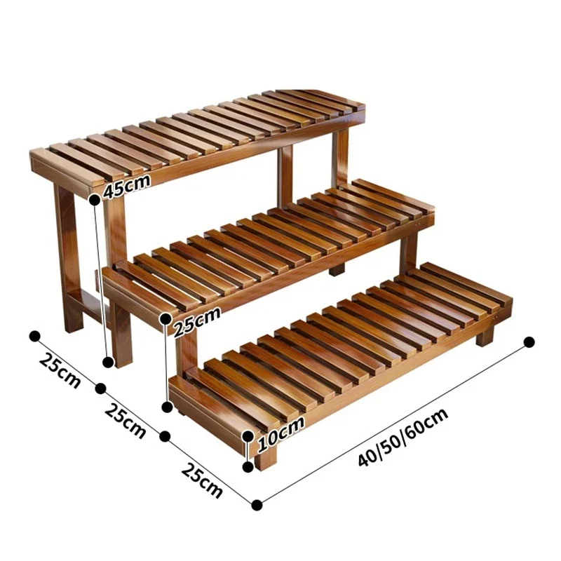 الشمال خشب متين رفوف النباتات شرفة غرفة المعيشة فناء الأصالة رفوف النباتات أثاث الحدائق الخارجية دعم FYPS