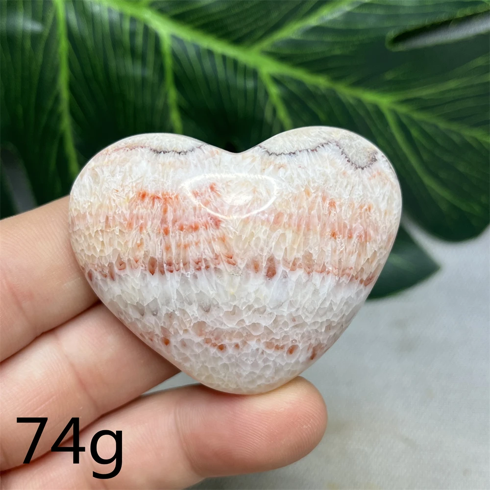 Natural Gemstone Rubra Heart Hand Polished Love Witchcraft altar Prayer Spiritual Meditation Stone Healing