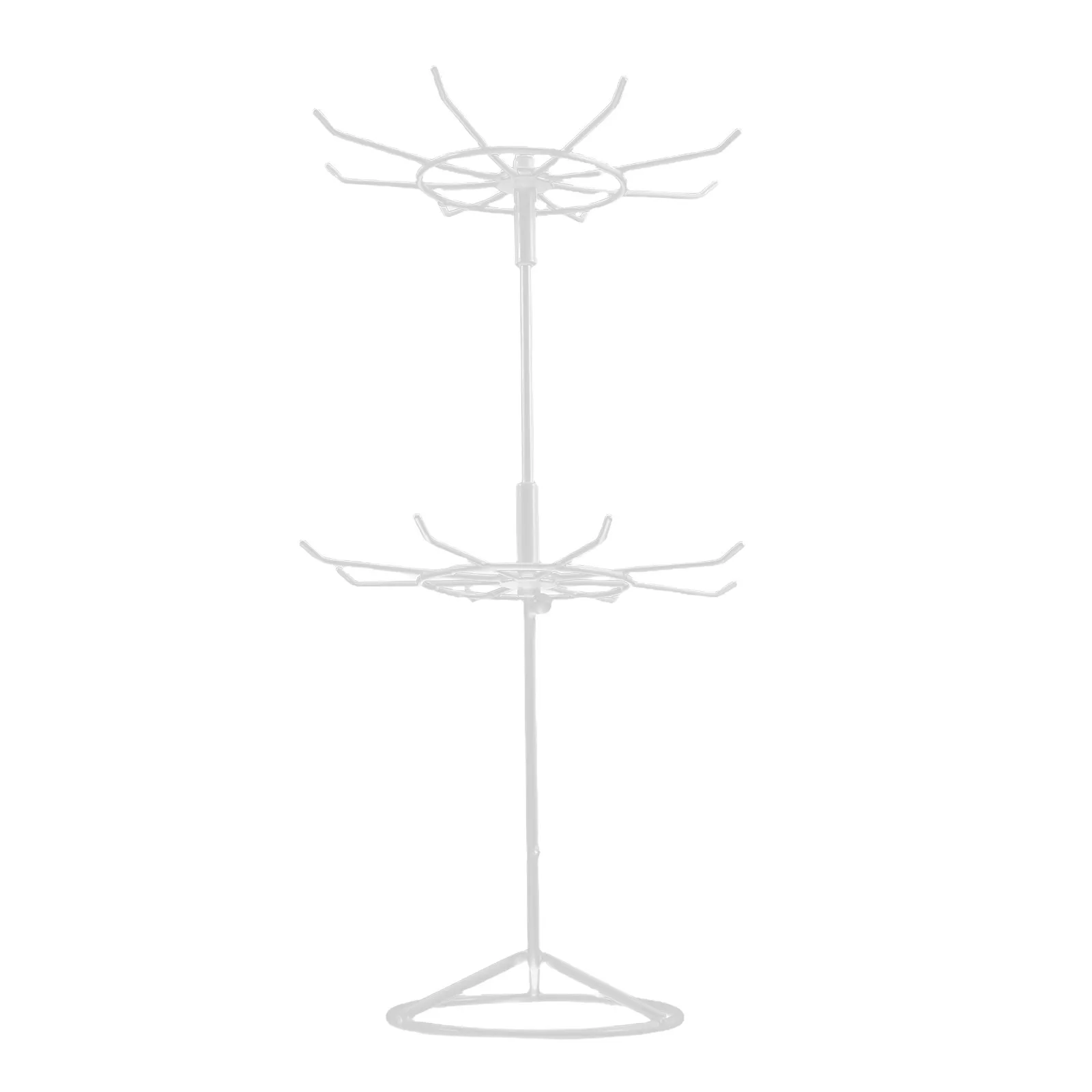

2-Tier Rotating Jewelry Display Stand Premium Metal Frame Detachable Multi-Layer Tabletop Organizer for Necklaces Bracelets